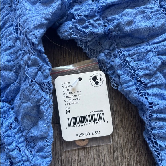 Free People Blue Midi Dress with Intricate Details - Picture 3 of 7